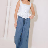 IN THIS MOMENT WHITE WOVEN TOP