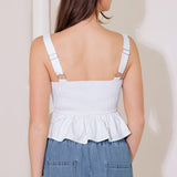 IN THIS MOMENT WHITE WOVEN TOP