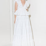 SLOW DOWN IN WHITE WOVEN TOP