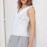 FRENCH MEADOW WOVEN TOP