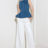 ENDURING SPARK BLUE DENIM TOP