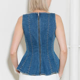 ENDURING SPARK BLUE DENIM TOP