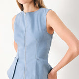 LUNA FLARE WOVEN TOP
