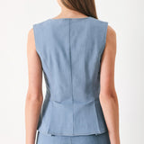 LUNA FLARE WOVEN TOP
