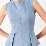 LUNA FLARE WOVEN TOP