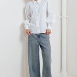 WHITE NOISE SOLID WOVEN TOP