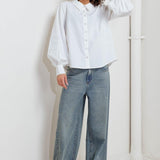 WHITE NOISE SOLID WOVEN TOP