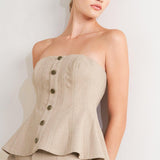 MODERN CORSET MOCHA KNIT TOP