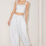 OCEAN BREEZE WOVEN CROP TOP