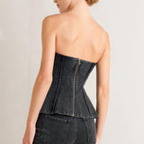 NIGHT SHAPE DENIM TOP