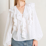 MADE OF DREAMS POLKA DOT WOVEN TOP