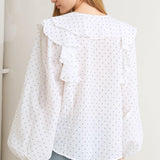 MADE OF DREAMS POLKA DOT WOVEN TOP