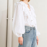 MADE OF DREAMS POLKA DOT WOVEN TOP