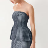 NOIR SOCIETY WOVEN TUBE TOP