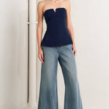 NOIR CONTOUR WOVEN TOP