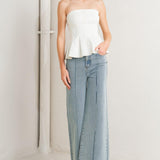 SUBTLE DRAMA WOVEN TOP
