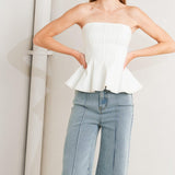 SUBTLE DRAMA WOVEN TOP