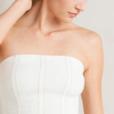 SUBTLE DRAMA WOVEN TOP