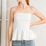 SUBTLE DRAMA WOVEN TOP