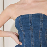POWER PLAY DENIM TOP