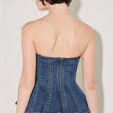 POWER PLAY DENIM TOP