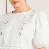 SILENT MORNING WOVEN TOP