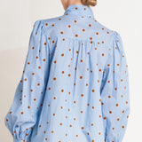 THE POLKA POWER MOVE WOVEN TOP
