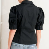 REFINED ROMANCE WOVEN TOP