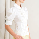 REFINED ROMANCE WOVEN TOP