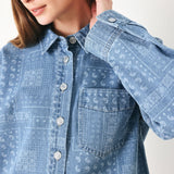 VINTAGE BANDANA DENIM JACKET