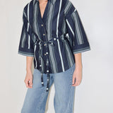 CITY STRIPE WOVEN TOP