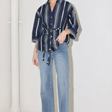 CITY STRIPE WOVEN TOP