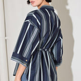 CITY STRIPE WOVEN TOP