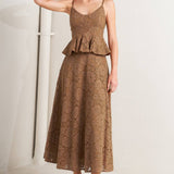 PURELY ROMANTIC WOVEN LACE CAMI TOP