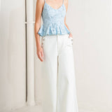 PURELY ROMANTIC WOVEN LACE CAMI TOP