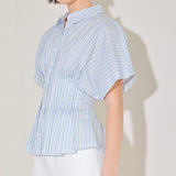 SKYLINE STRIPE WOVEN TOP