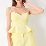SWEET SUNSHINE WOVEN CAMI TOP