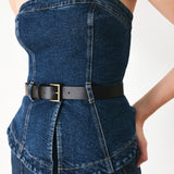 SKYLINE FLARE DENIM TUBE TOP