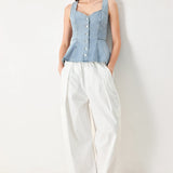 BLOSSOM BLUE DENIM TOP