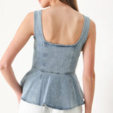 BLOSSOM BLUE DENIM TOP