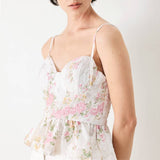 GARDEN STAY WOVEN BUSTIER TOP