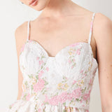 GARDEN STAY WOVEN BUSTIER TOP