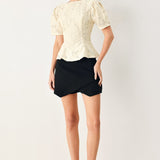 PRETTY BLOOM WOVEN JACQUARD TOP
