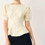 PRETTY BLOOM WOVEN JACQUARD TOP
