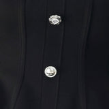 BLACK TIE PALAZZO KNIT TUBE TOP