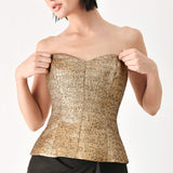 GOLD RUSH METALLIC SWEETHEART TUBE TOP