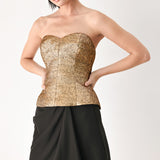 GOLD RUSH METALLIC SWEETHEART TUBE TOP