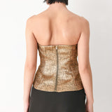 GOLD RUSH METALLIC SWEETHEART TUBE TOP