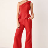 MAKE AN ENTRANCE ONE SHOULDER PEPLUM TOP