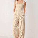 PARCHMENT WOVEN TOP